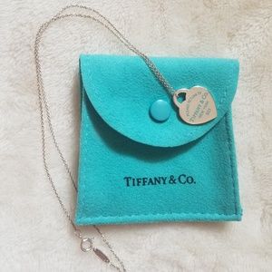 Tiffany and Co. Sterling Silver Blue Heart Pendant